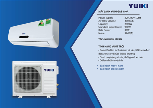 máy lạnh Yuiki 1.5 hp, máy lạnh 1.5 hp treo tường Yuiki , máy lạnh Yuiki 1.5 ngựa